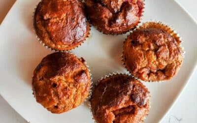 Muffins με φράουλες